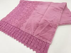 リサイクル　ビロードレース草花模様ショール